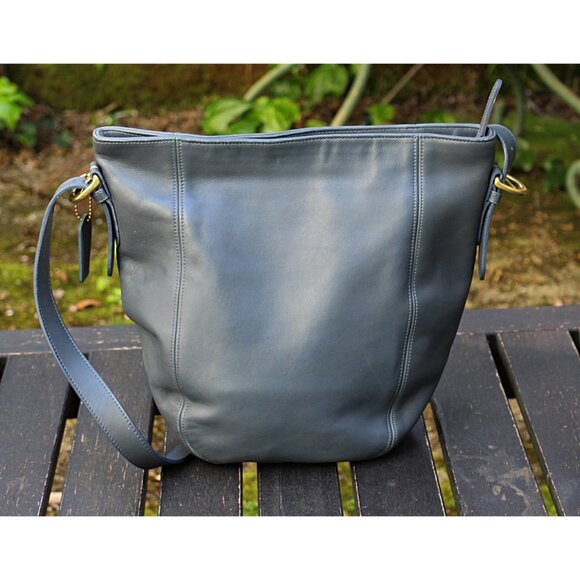 New, Unused Coach Vintage Item - Monterrey Hobo Bag 4027 in Denim Blue, 1990s - Picture 10 of 12